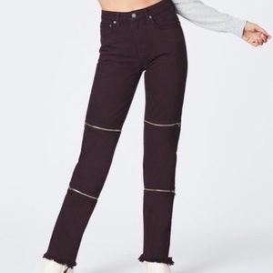 Purple Carmar zipper jeans